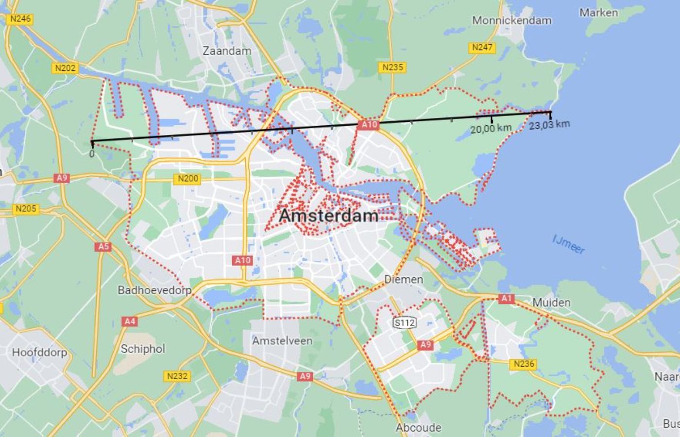 Mysterie opgelost: dit is de langste afstand die je binnen Amsterdam ...