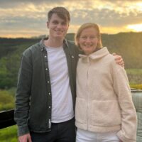 Chris met zijn moeder