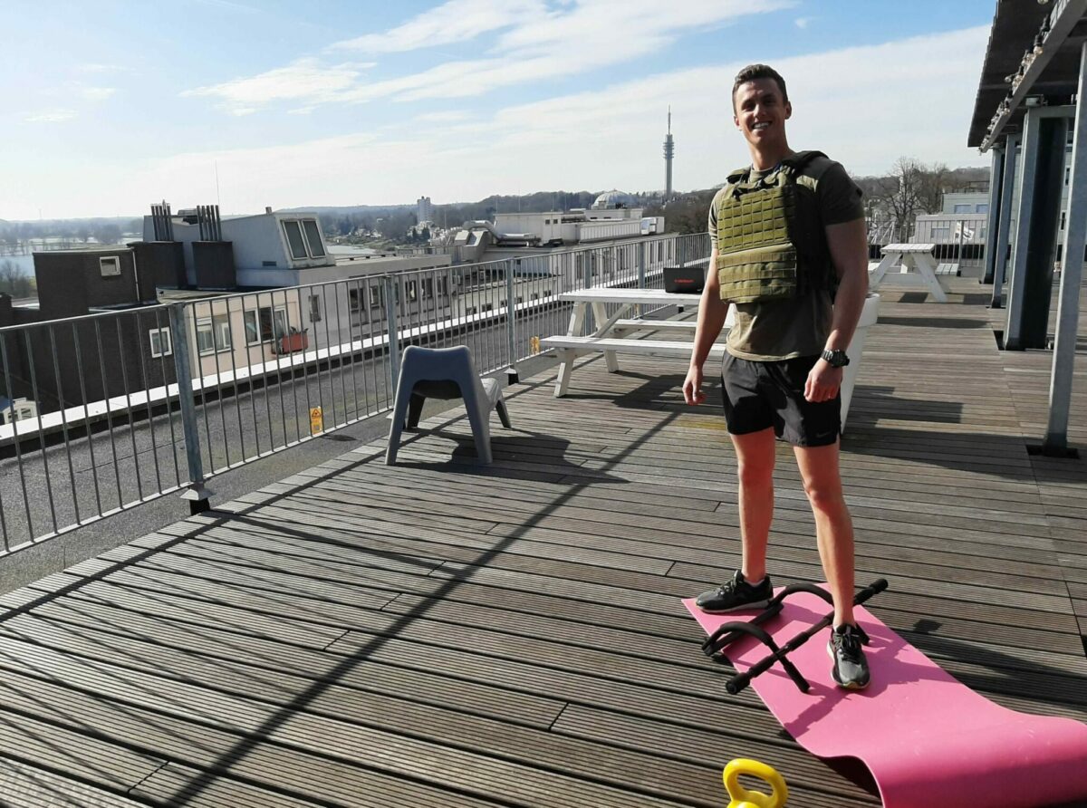 Sporten op het dakterras in Arnhem