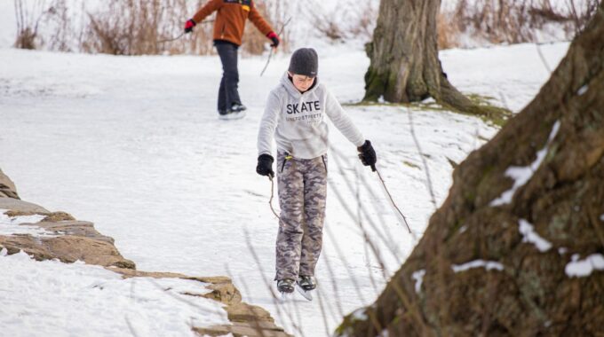 anton van duinkerkenpark park parken sneeuw ijs winter schaats schaatsen