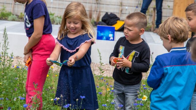 Opening park belvedere biodiversiteit bloemen natuur gras kinderen