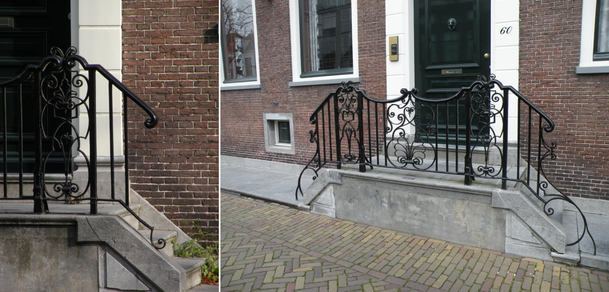 Voorstraat 60 voor (links) en na (rechts)