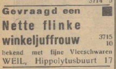 Nette winkeljuffrouw