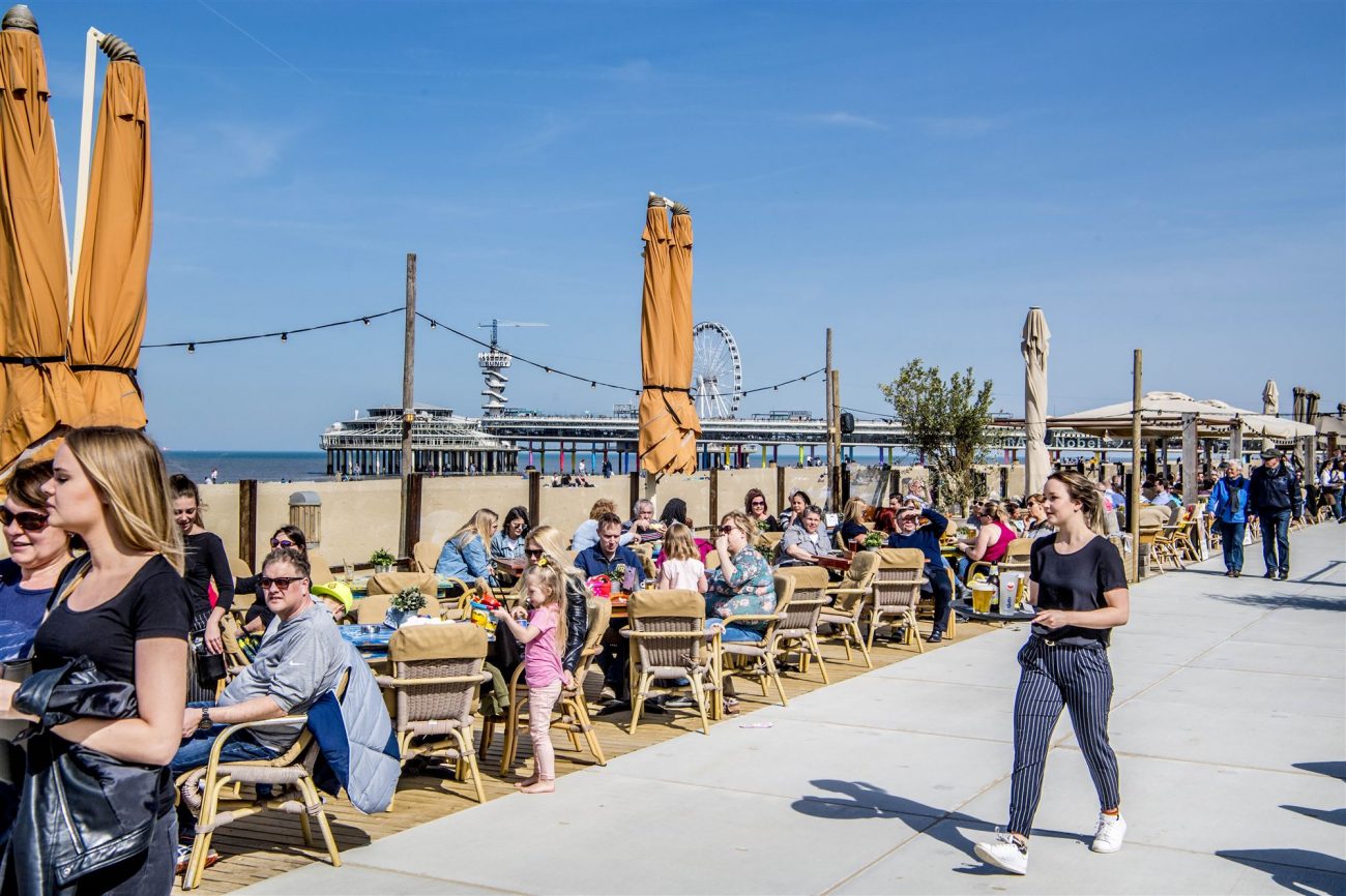 Mooi weer strand Scheveningen April 2018. Foto ANP