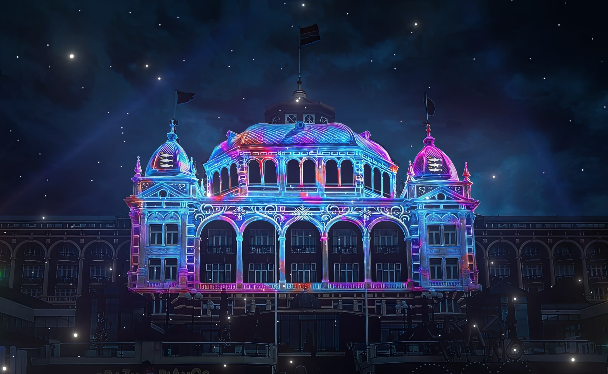 Lekker hyper: het Kurhaus wordt een lichtkunstwerk deze winter