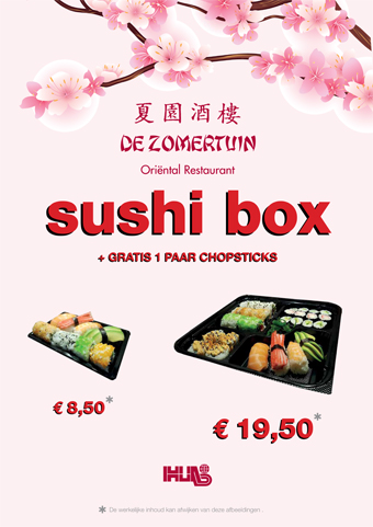 Aanbieding sushi De Zomertuin