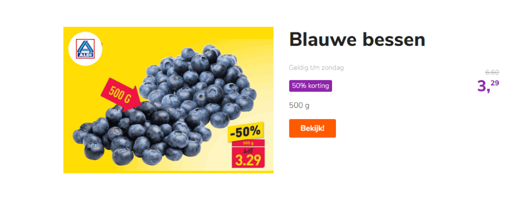 Aanbieding bessen