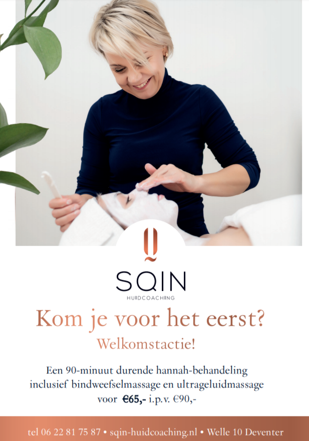 Welkomstactie SQIN huidcoaching