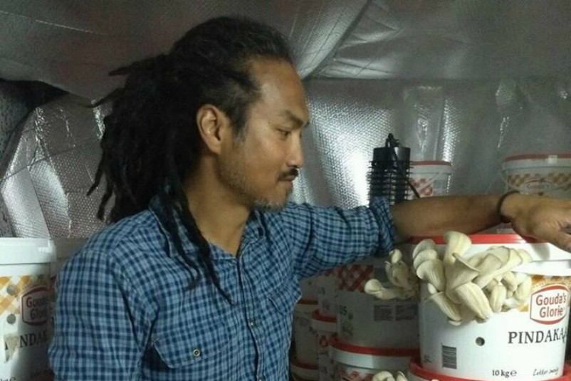 Kwekersgilde Patrick Asmawidjaja - Oesterzwammen op koffiedik - indebuurt Dordrecht