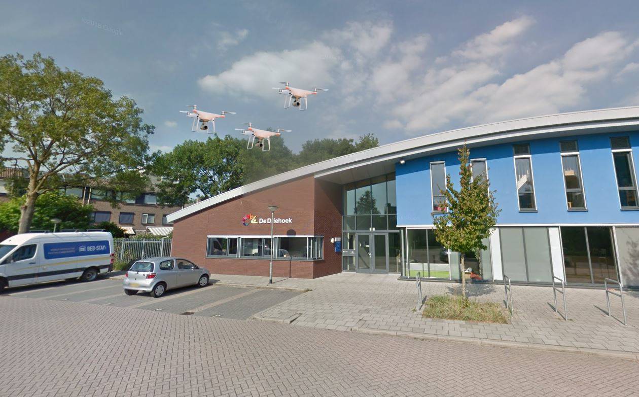 1 april 2021 grap Dordrecht Jenaplanschool De Driehoek drones oppas