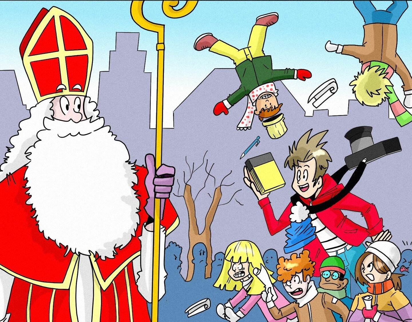 Cartoon! Sinterklaas gaat creatief om met dure cadeauwensen