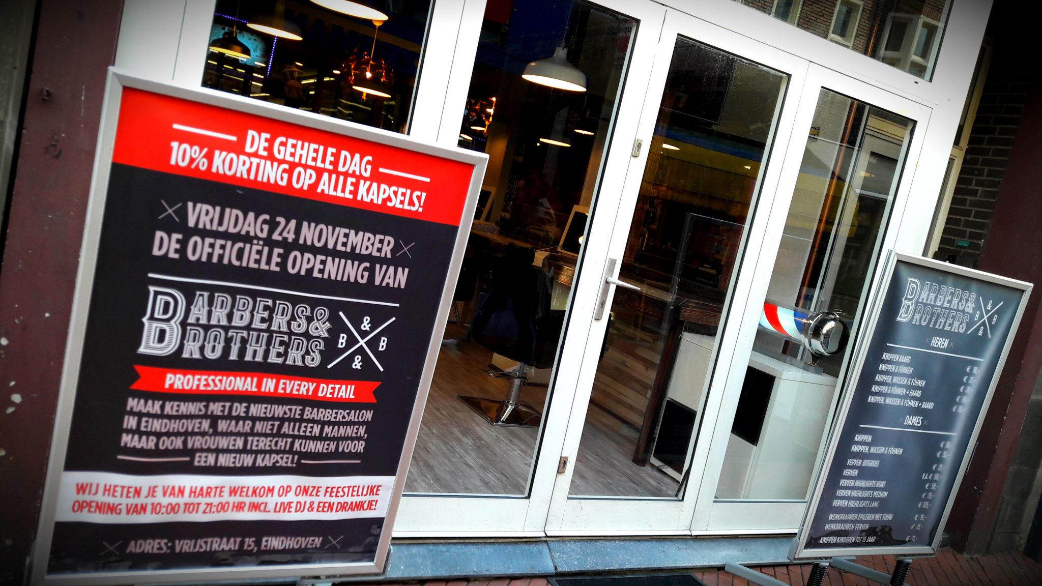 Nieuw barbersalon Barbers & Brothers in de Vrijstraat indebuurt