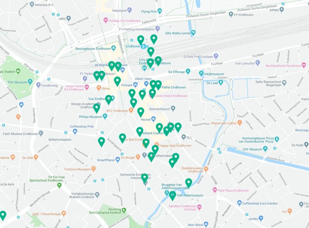 Hier in de Eindhovense binnenstad kun je naar de openbare wc