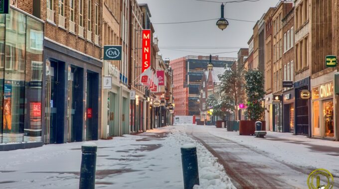 eindhoven sneeuw binnenstad centrum 2021