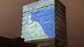 Projectie Iran Stadhuistoren Eindhoven