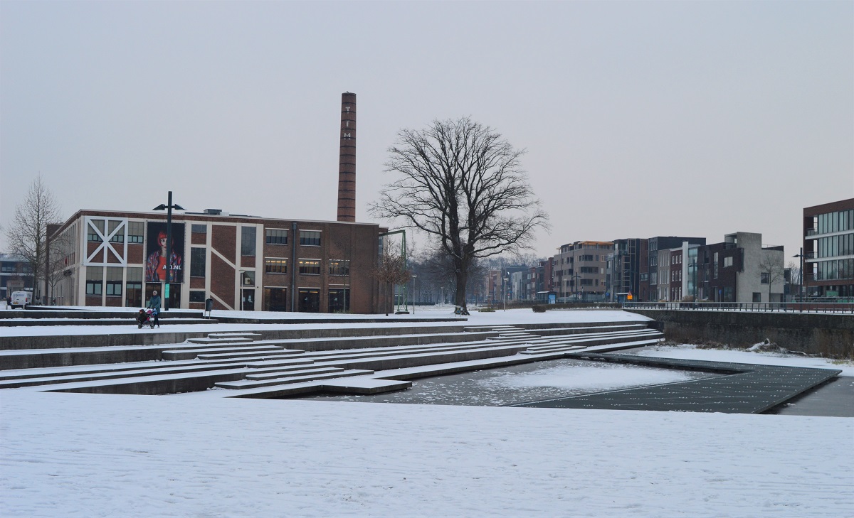sneeuw enschede vijver