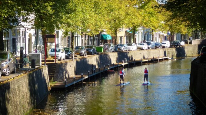 Suppen langs de Oost en Westhaven in Gouda Foto: jabasup.nl