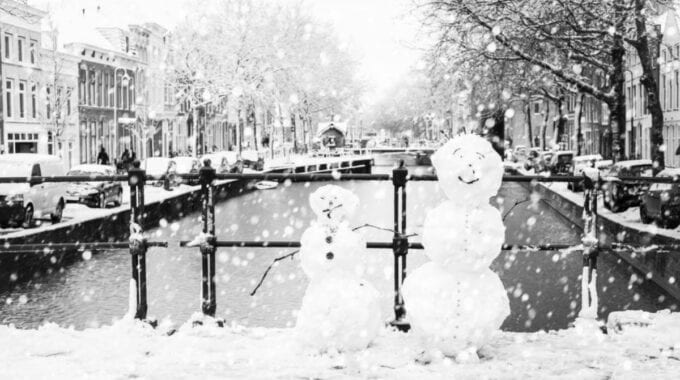 sneeuw in gouda