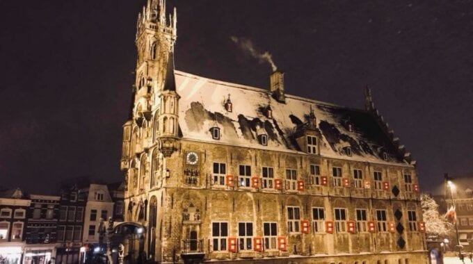 sneeuw in gouda