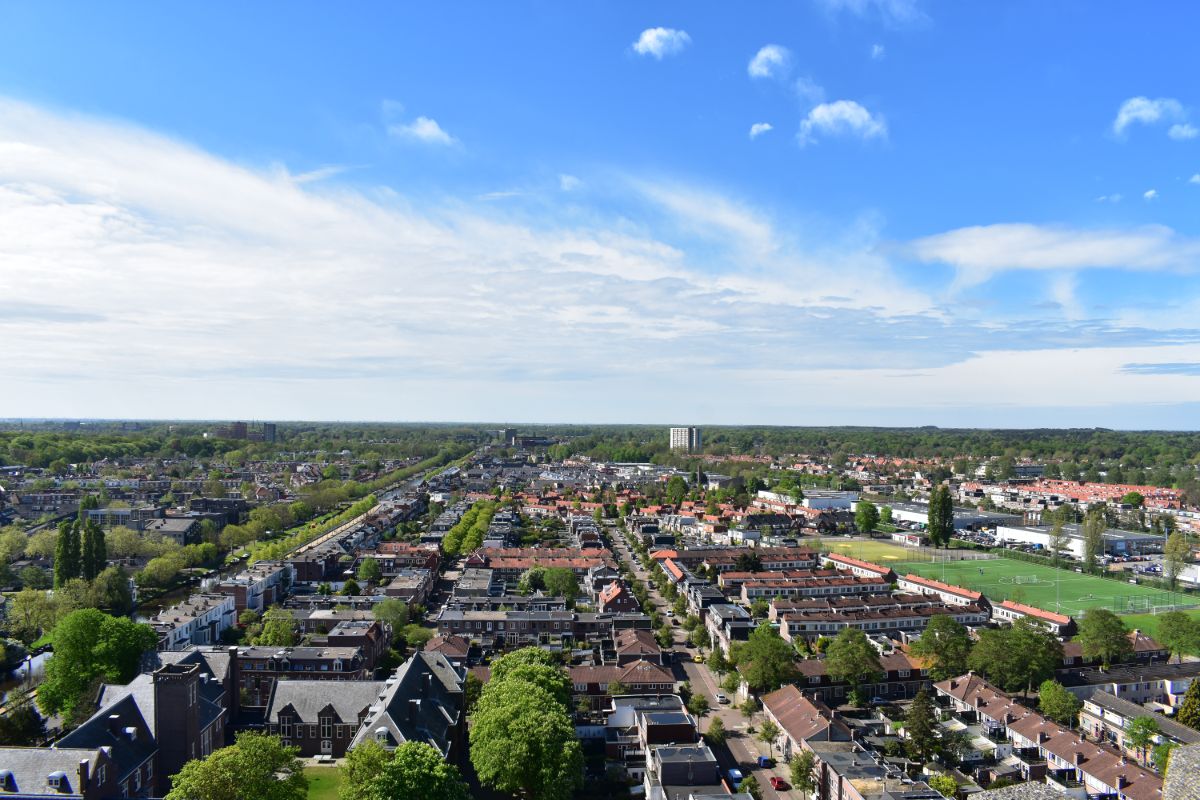 Foto uitzicht haarlem klim naar het licht kathedrale basiliek nieuwe sint bavo