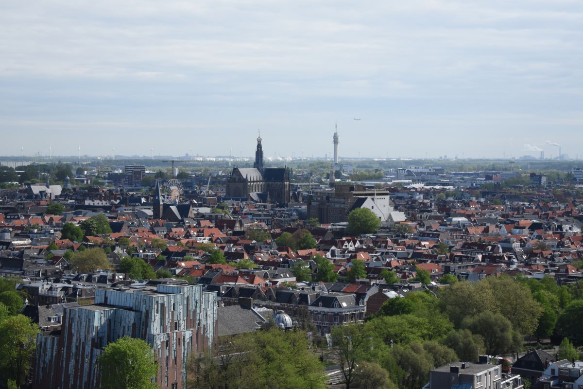 Foto uitzicht haarlem klim naar het licht kathedrale basiliek nieuwe sint bavo