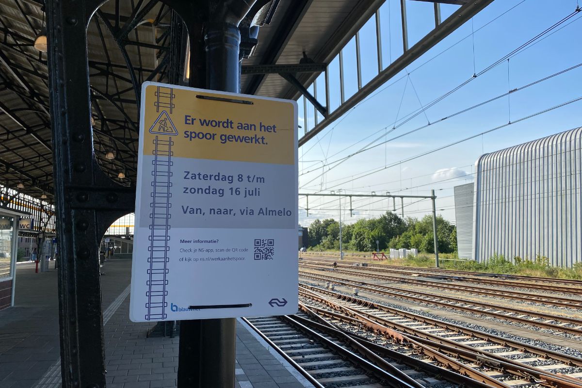 Werk aan het spoor een week