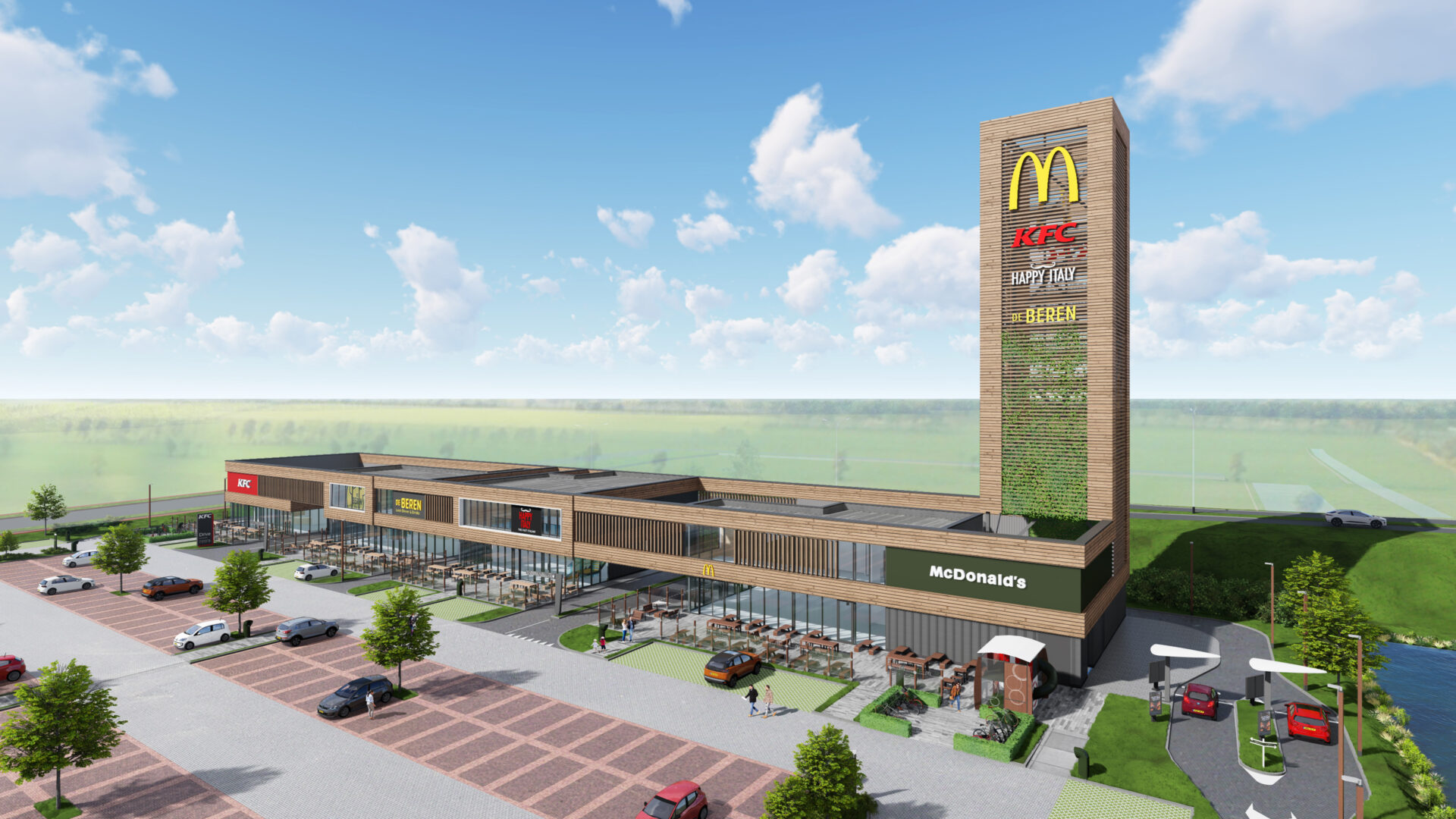 Nieuwegein krijgt foodcourt met McDonald’s, KFC, Happy Italy en De Beren