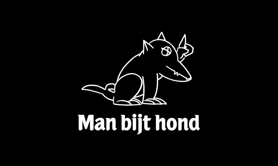 Man bijt hond