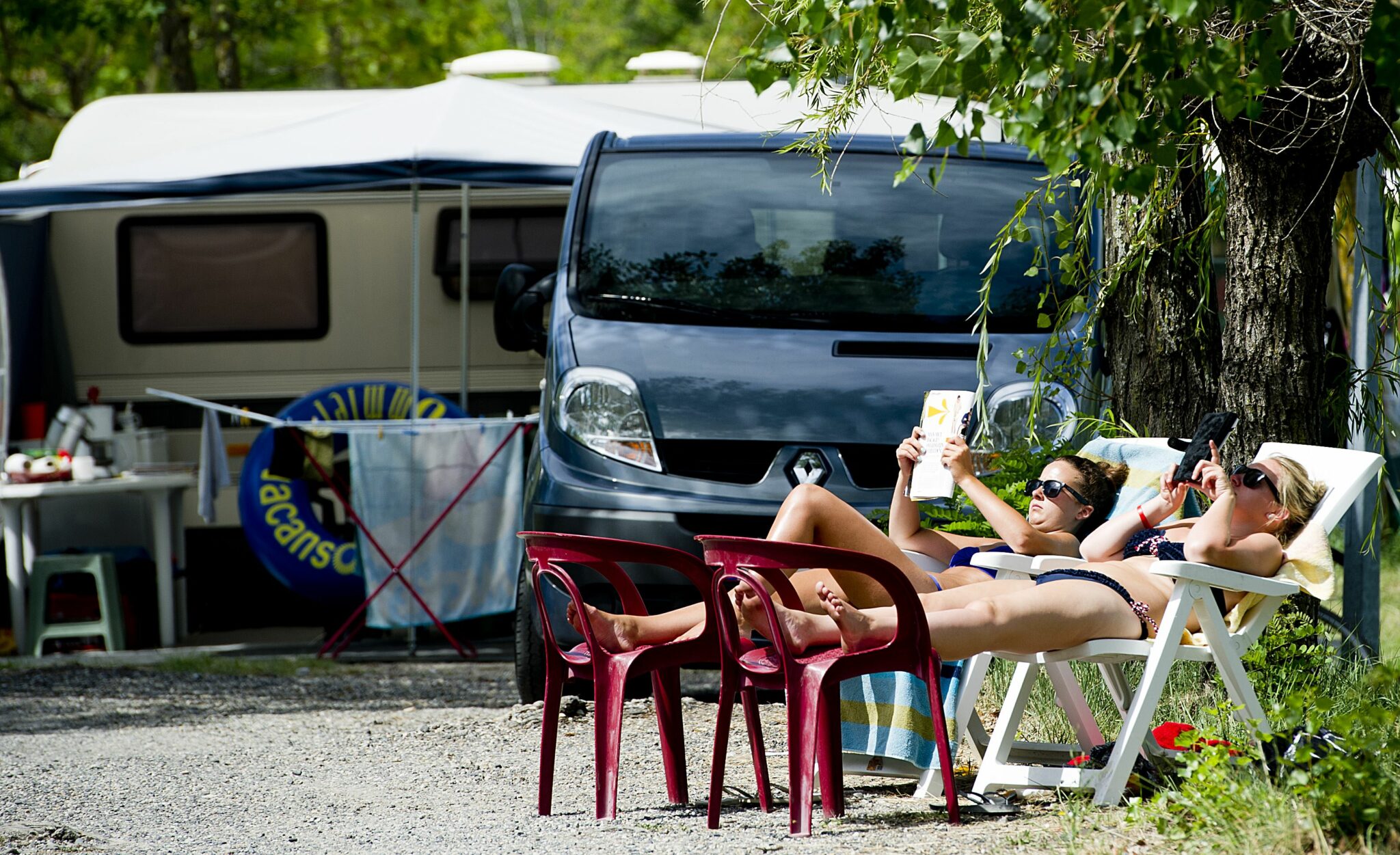 op de camping