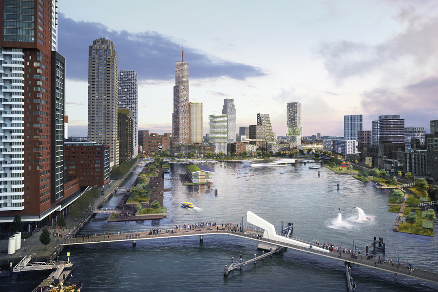 Een drijvend park, een stadsstrand dit is hoe de nieuwe Rijnhaven