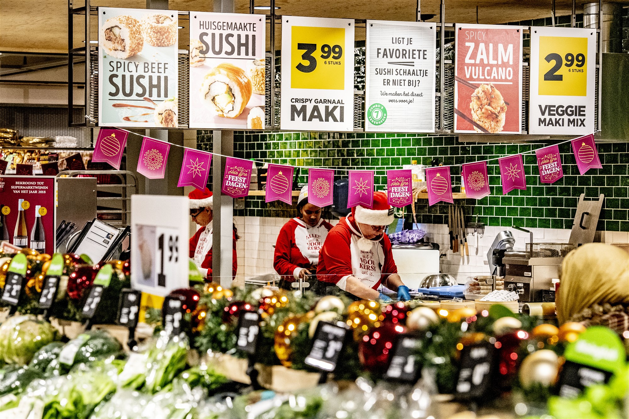 kerst supermarkt