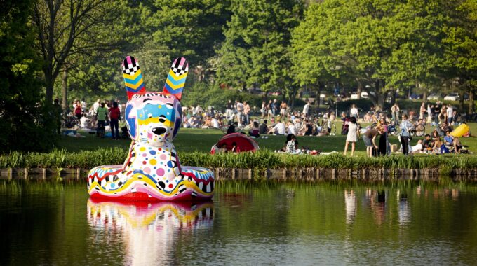 Vroesenpark badkonijn lente