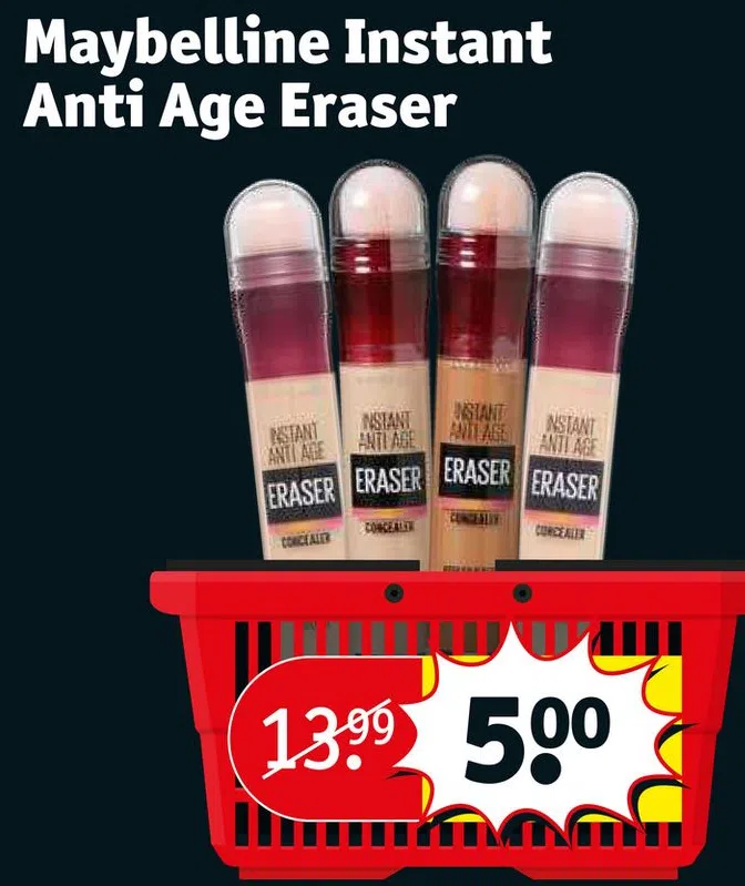 Maybelline Instant Anti Age Eraser van € 13,99 voor € 5 indebuurt