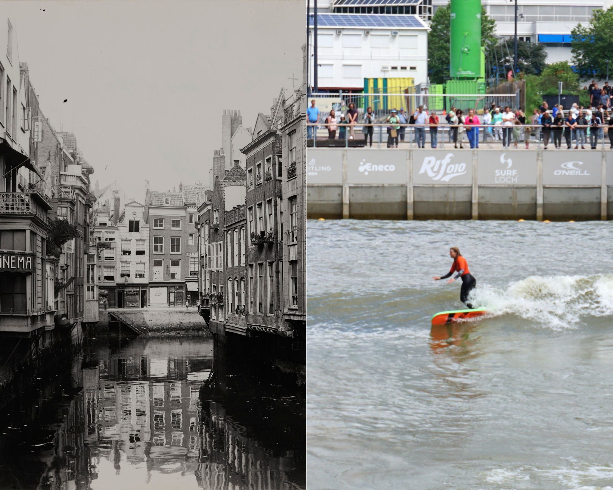 Zoek de verschillen: de Steigersgracht van toen en nu