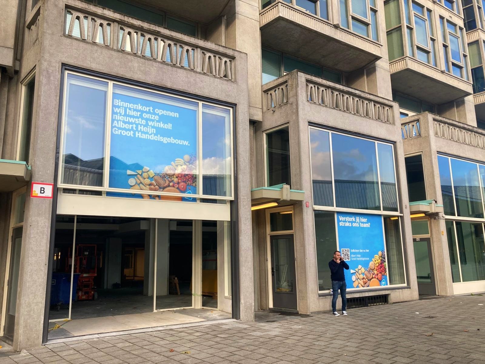 Er komt een Albert Heijn van 2 verdiepingen in het Groot Handelsgebouw