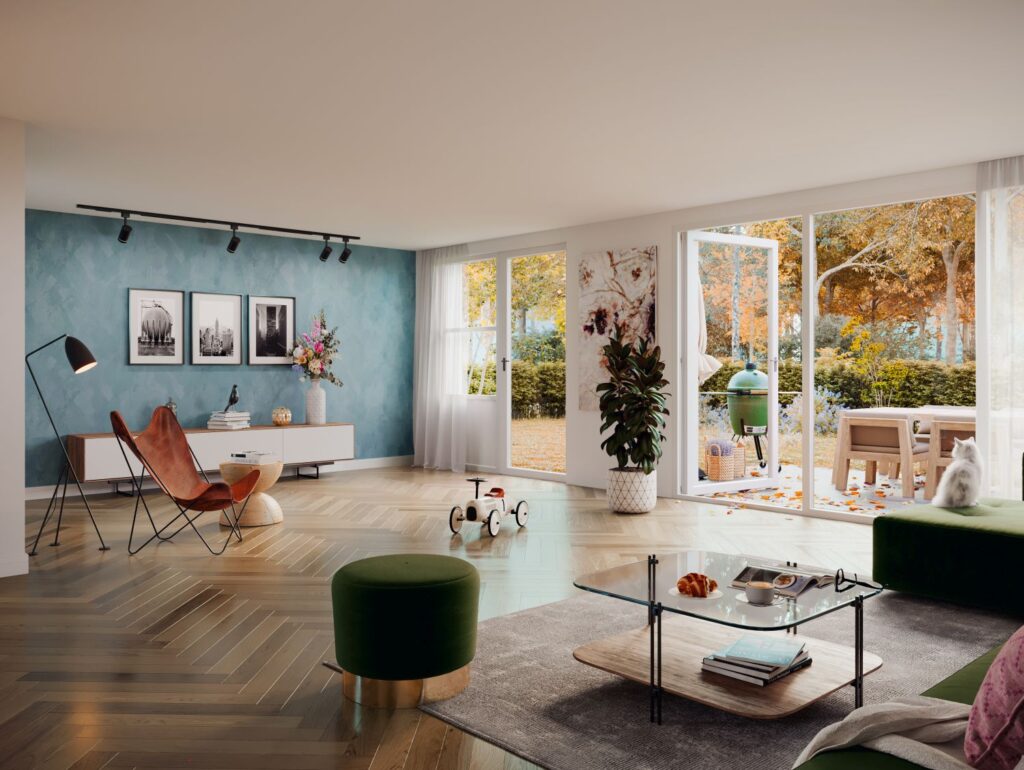 Parkbuurt twee-onder-een-kapwoningen binnenkant