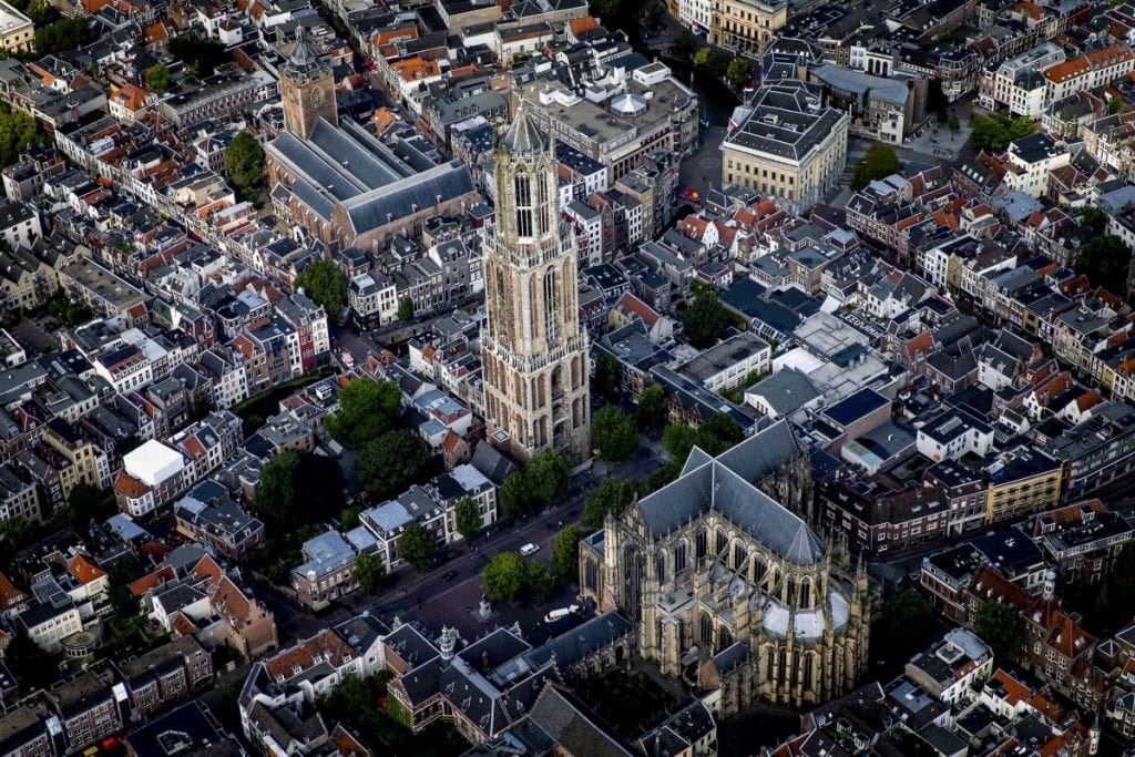 Utrecht Domtoren luchtfoto