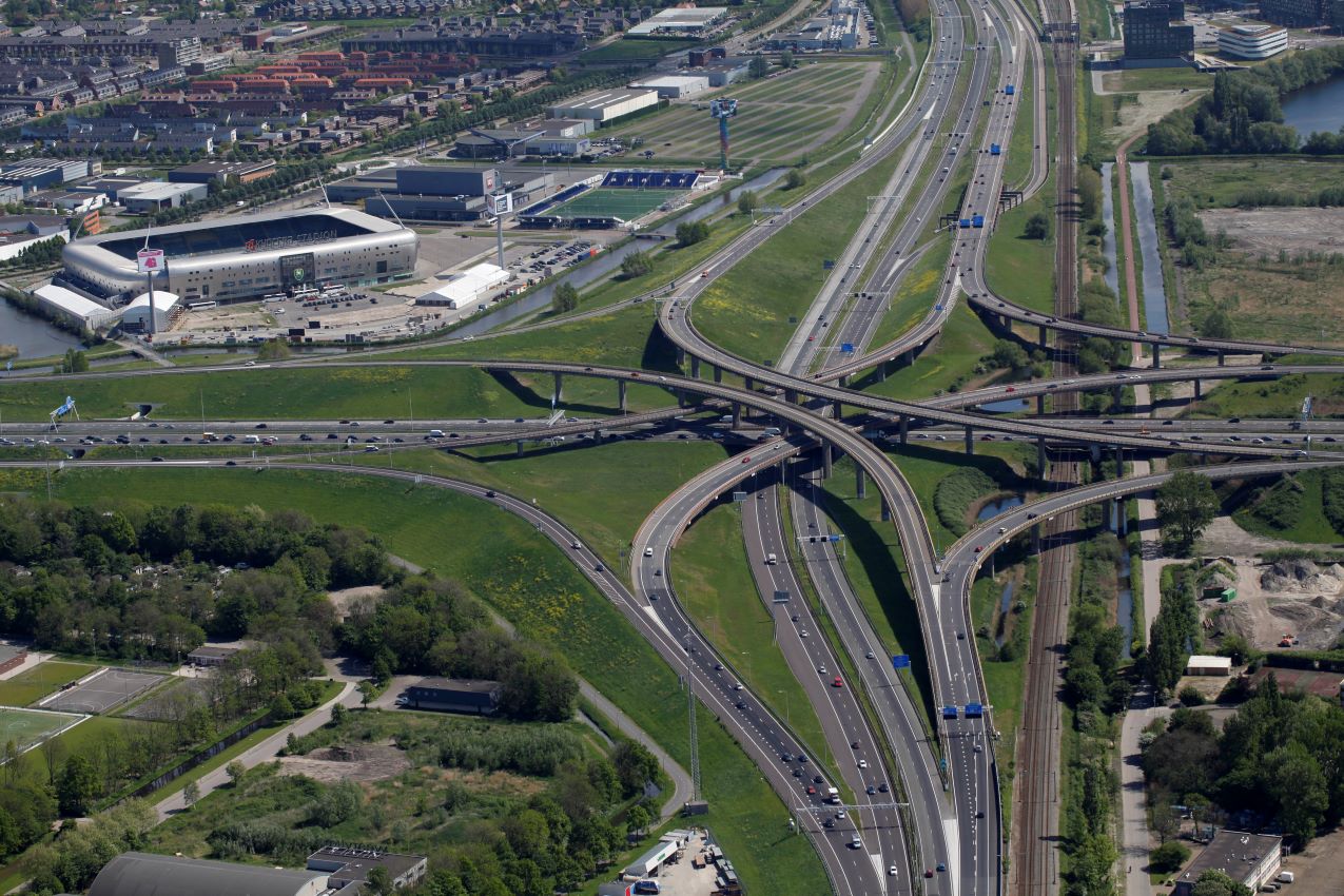 Deze dagen is de A12 vanuit Gouda naar Zoetermeer dicht