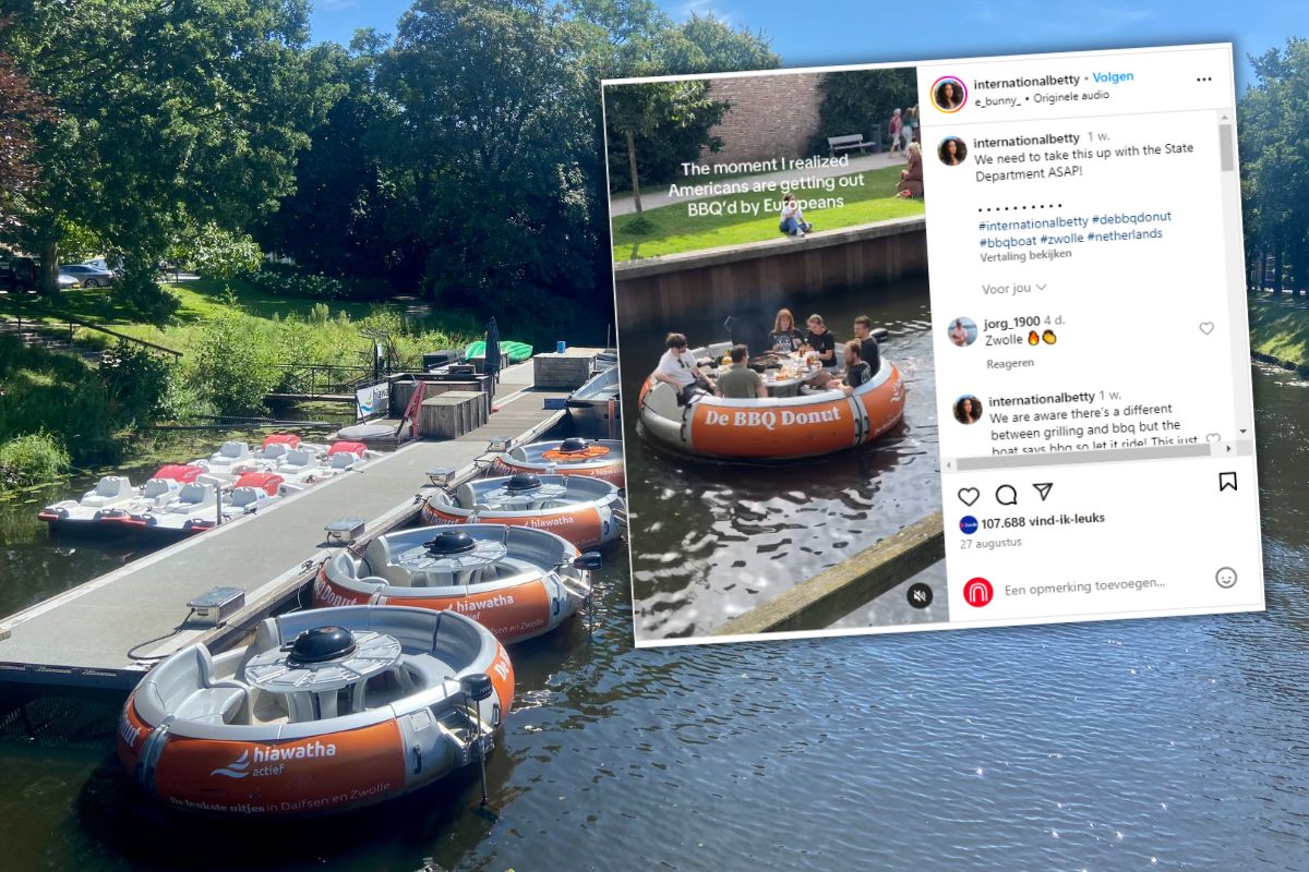 Video van bbqboot in Zwolle gaat viral 'Als Amerikaan ben ik onder de